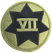 7th Corps OCP Scorpion Shoulder Sleeve Patch With Velcro